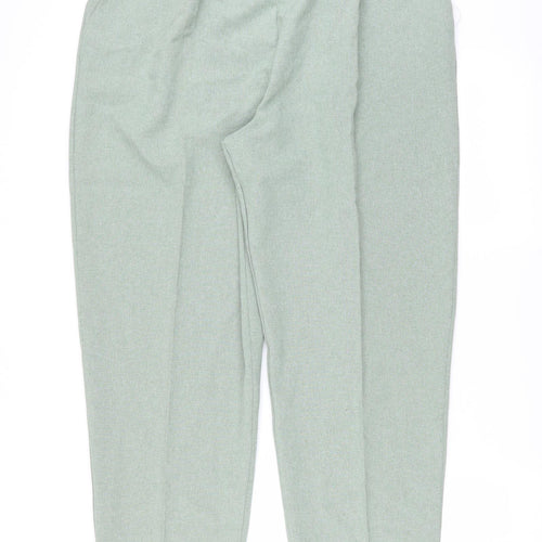 Preworn Womens Green   Trousers  Size 24 L29 in - pleated front