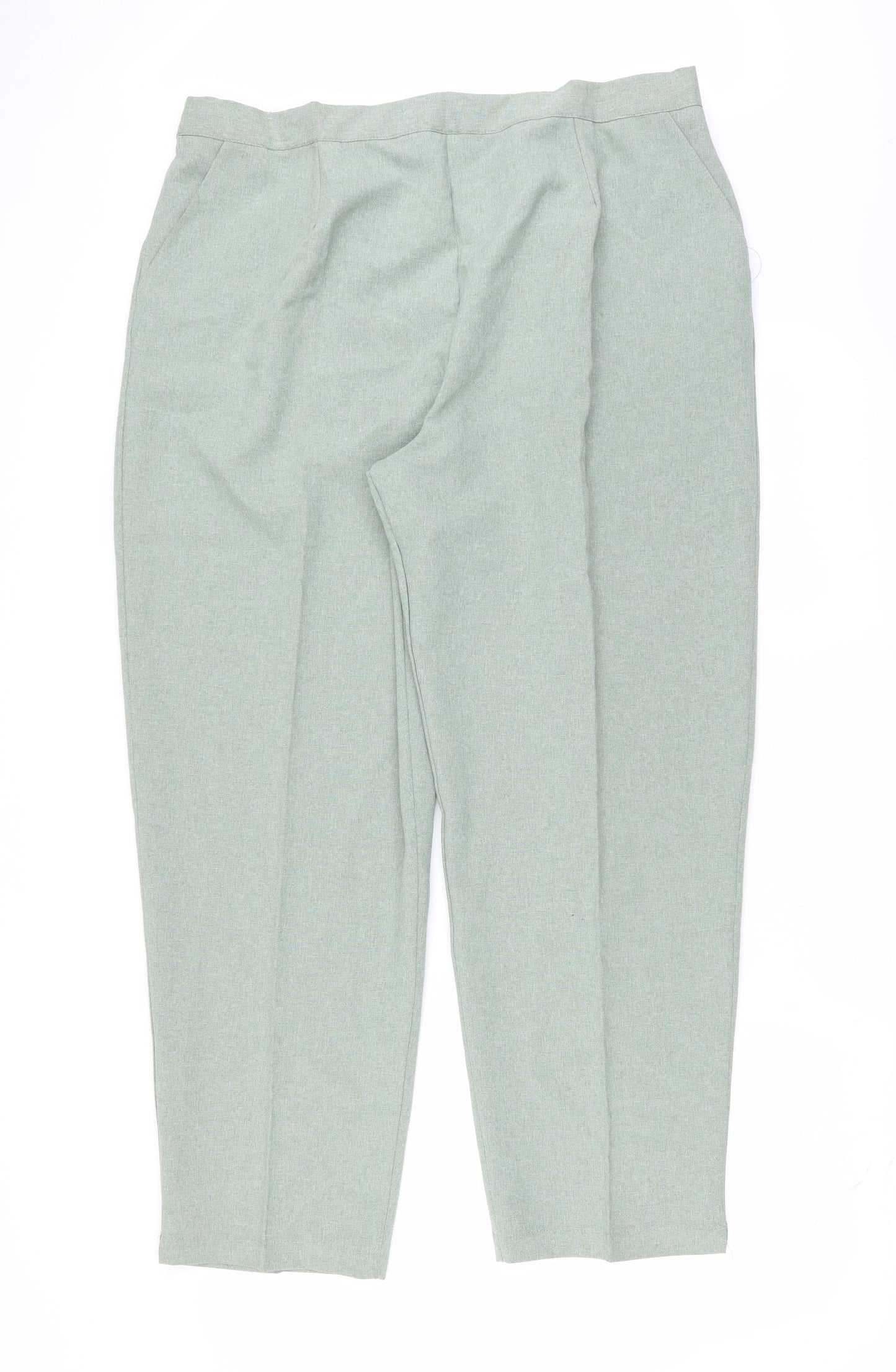 Preworn Womens Green   Trousers  Size 24 L29 in - pleated front