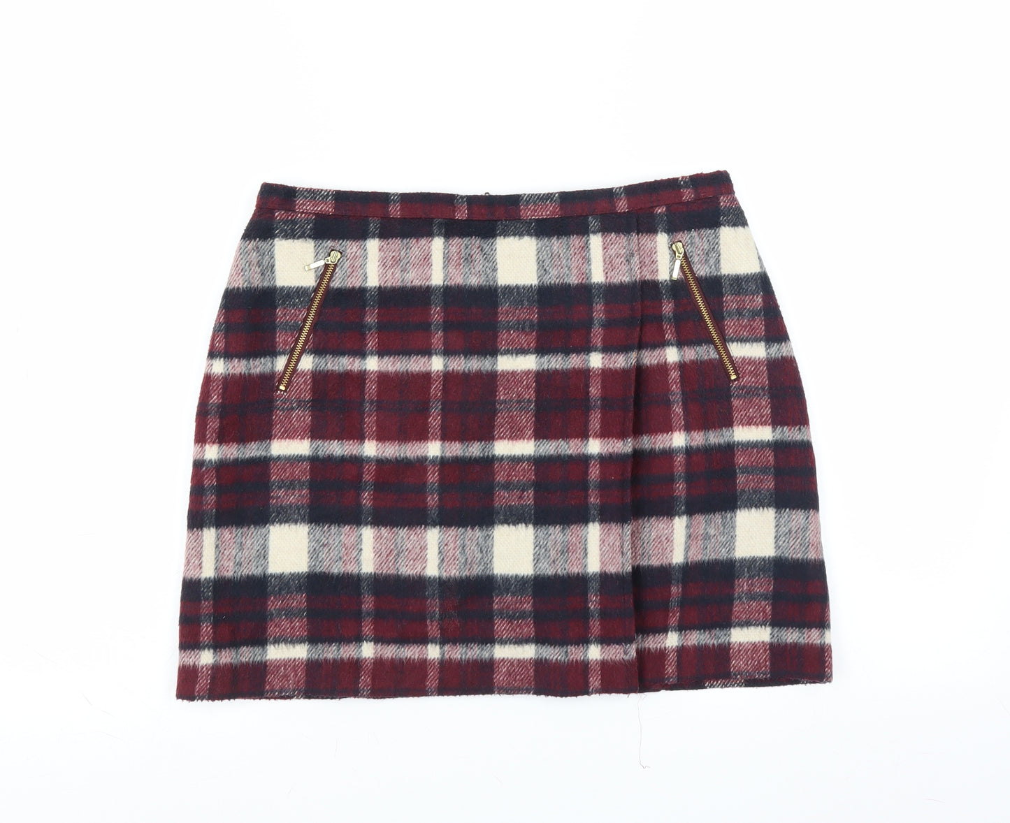George Womens Purple Plaid  A-Line Skirt Size 10