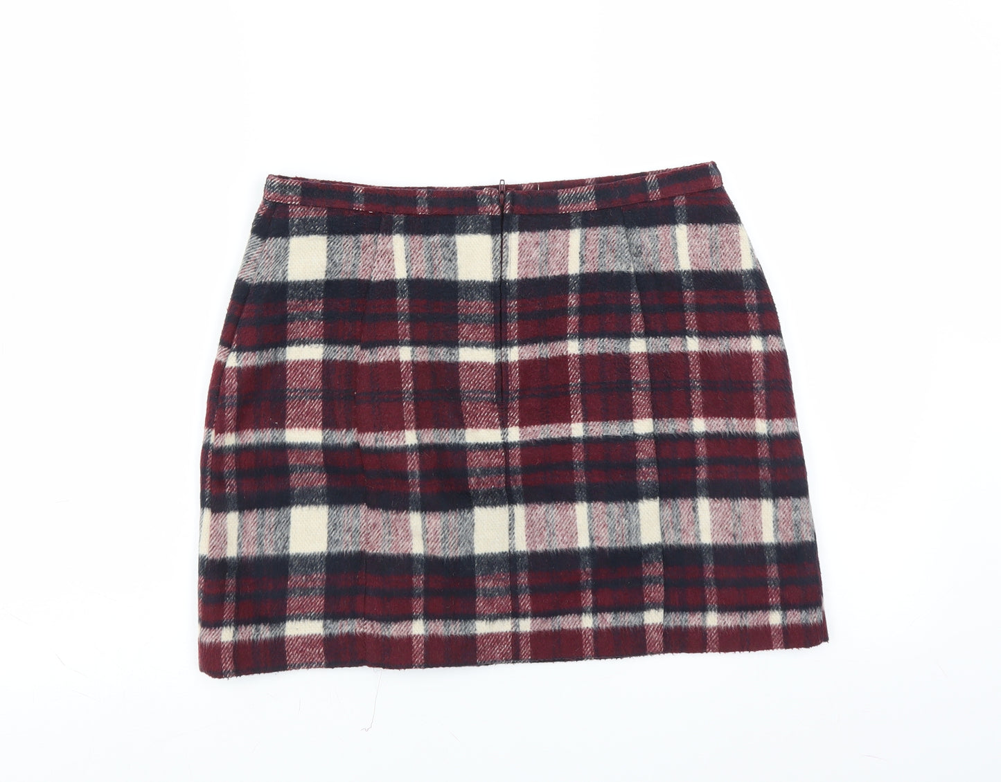 George Womens Purple Plaid  A-Line Skirt Size 10