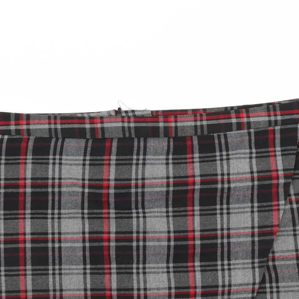 Primark Womens Grey Plaid  Hot Pants Shorts Size 18 - skort