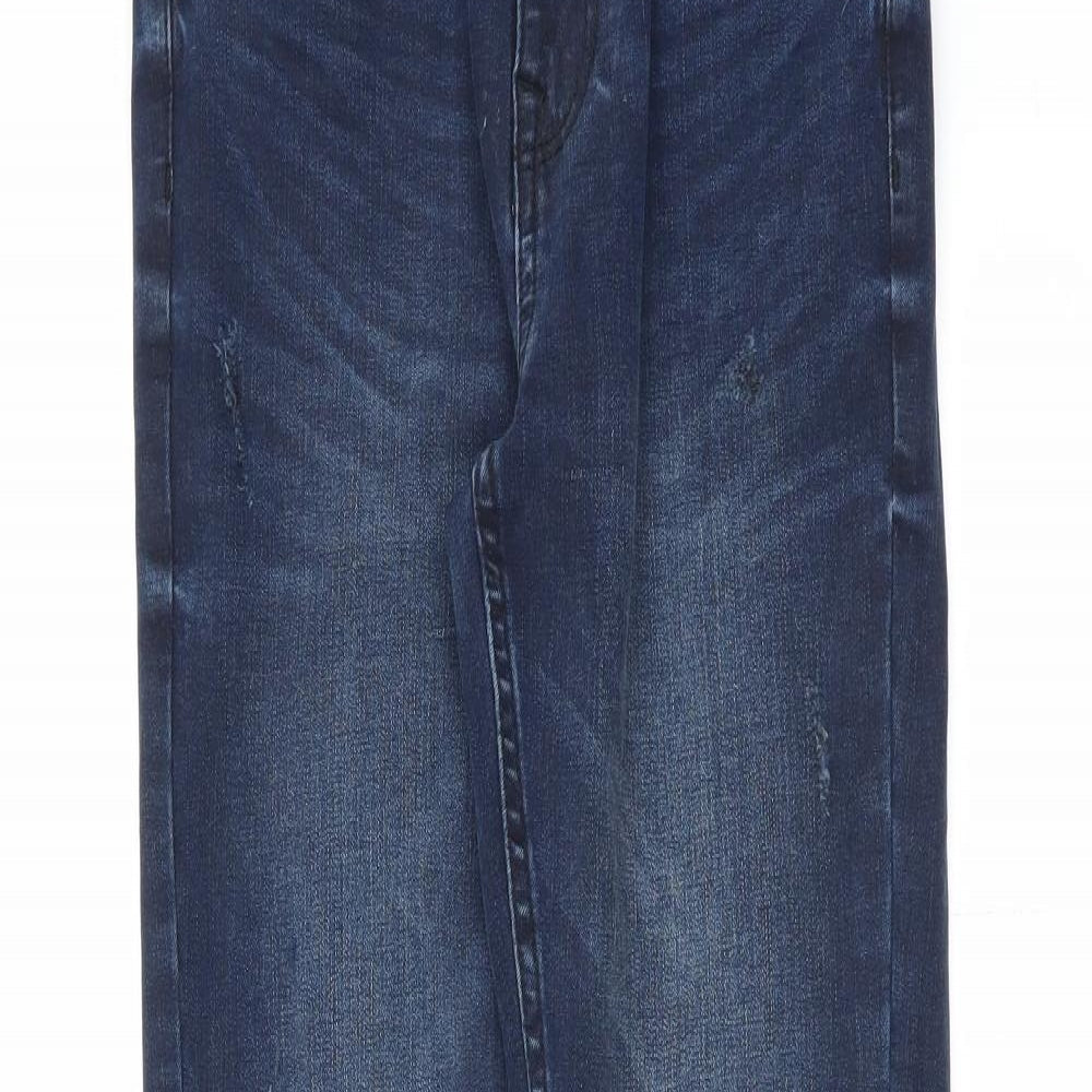 Savannah Miller Womens Blue  Denim Skinny Jeans Size 8 L30 in - distressed