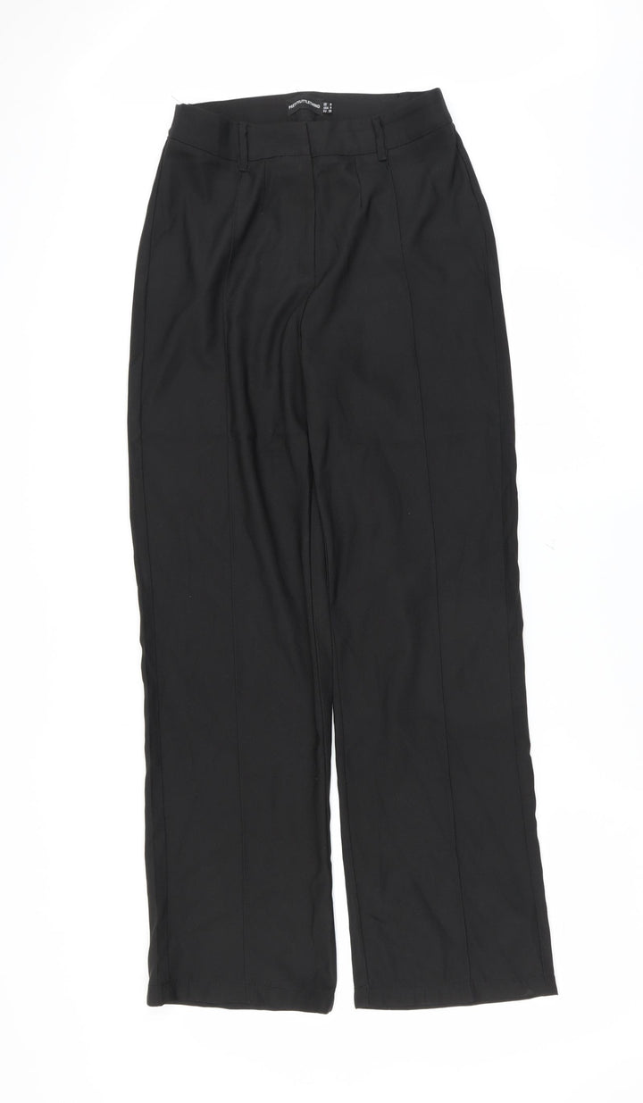 PRETTYLITTLETHING Womens Black   Trousers  Size 8 L28 in