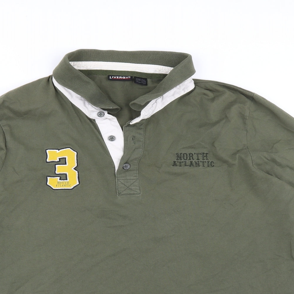 Livergy Mens Green    Polo Size M  - 3 north atlantic