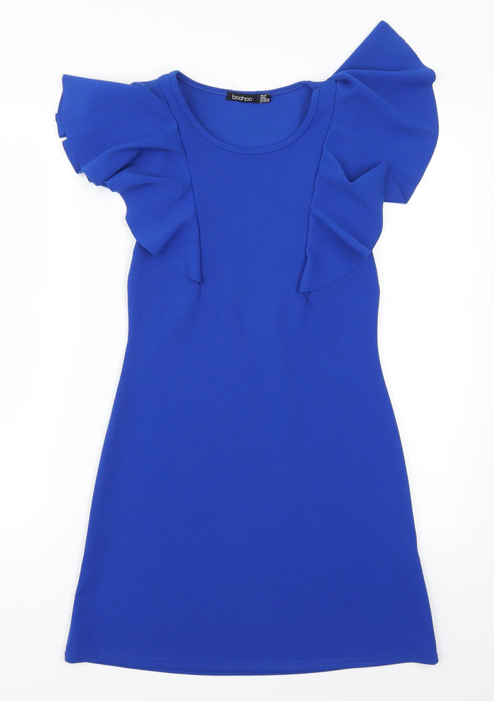 Boohoo Womens Blue Mini Size 10