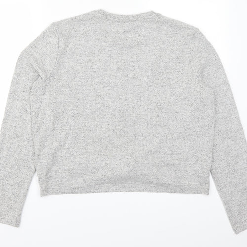 Lipsy Womens Grey Solid  Top Pyjama Top Size 18  - Twist Front