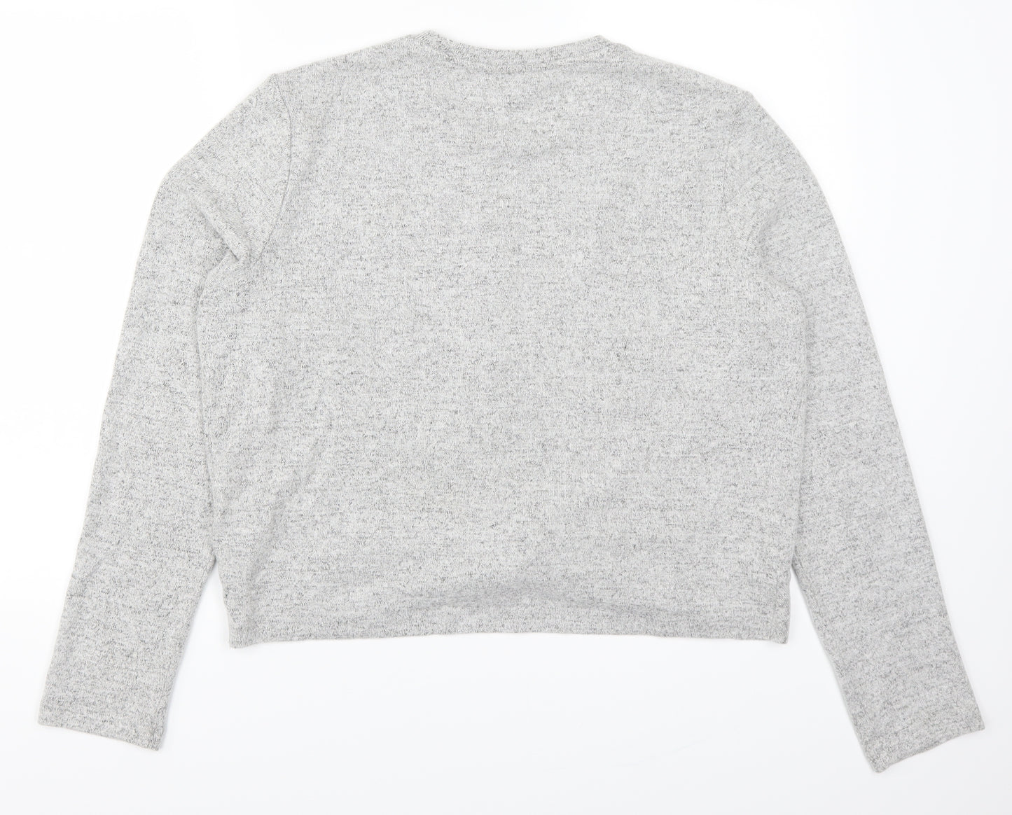 Lipsy Womens Grey Solid  Top Pyjama Top Size 18  - Twist Front