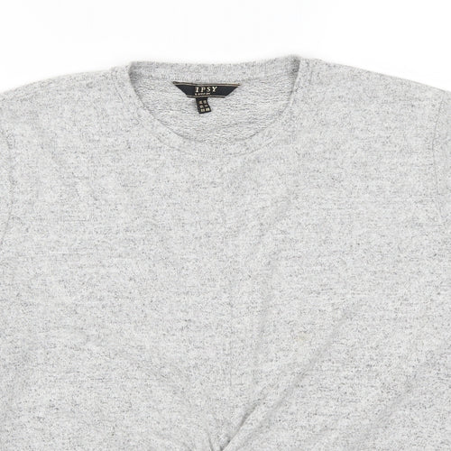 Lipsy Womens Grey Solid  Top Pyjama Top Size 18  - Twist Front