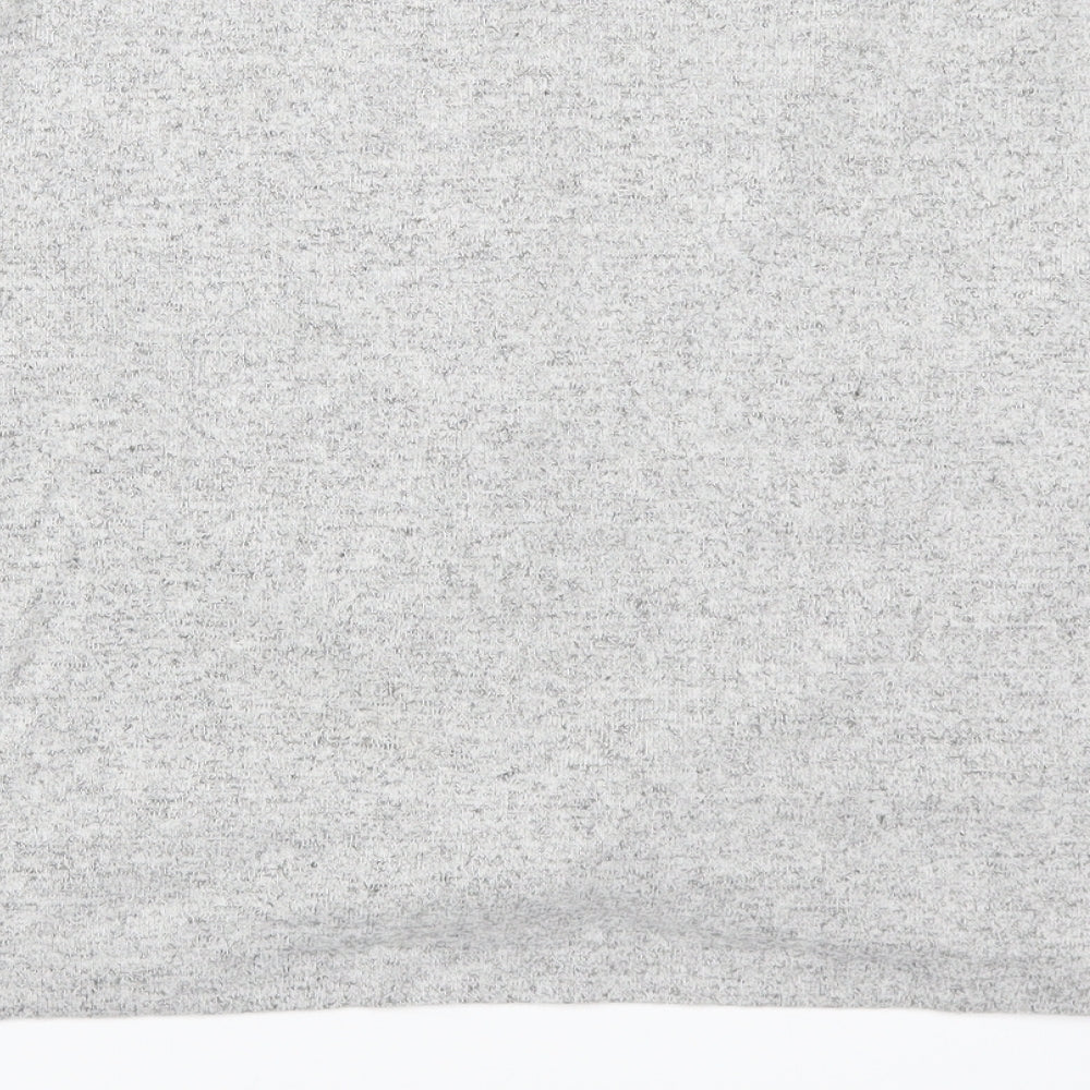 Lipsy Womens Grey Solid  Top Pyjama Top Size 18  - Twist Front