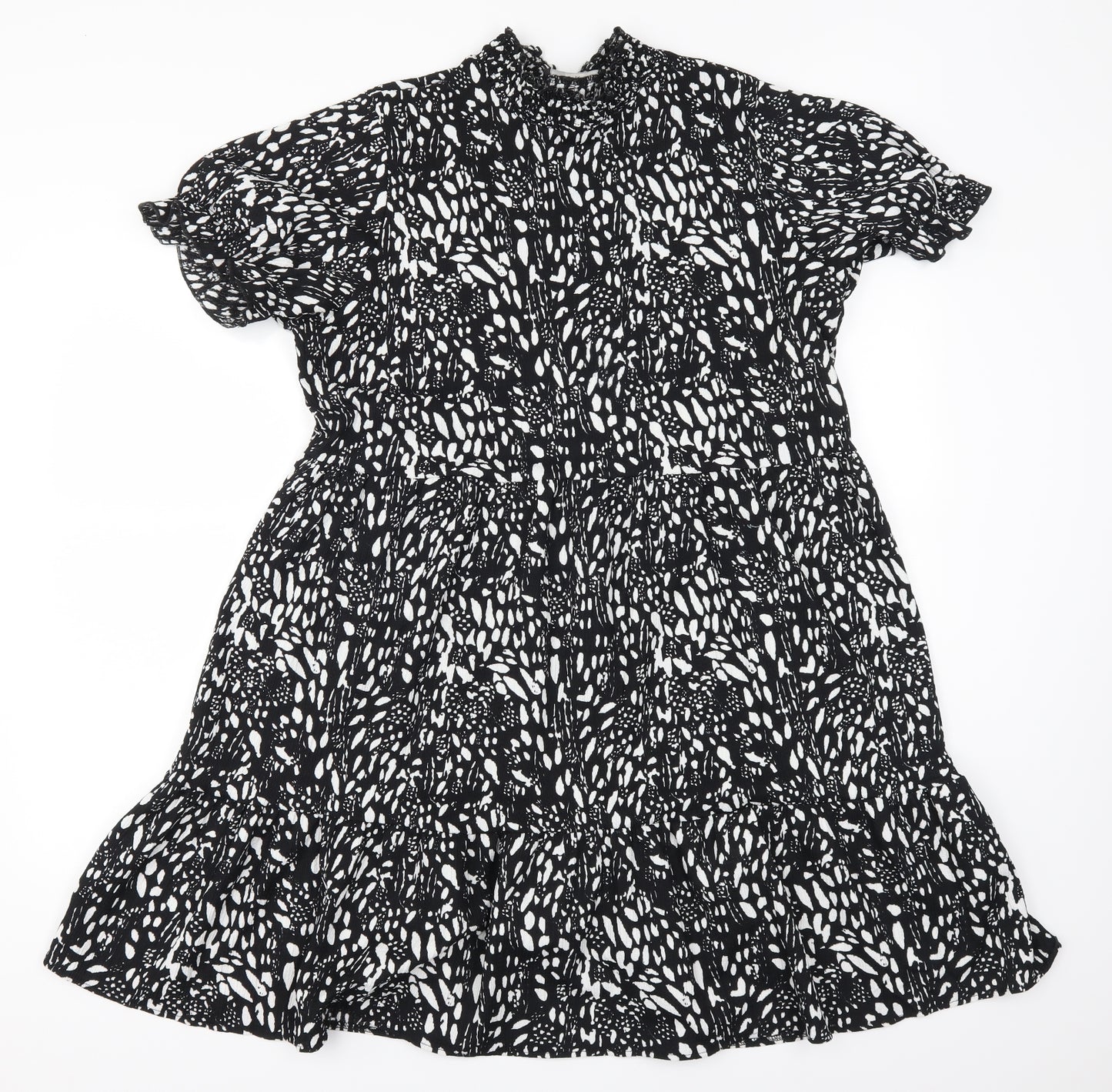 George Womens Black Animal Print  Trapeze & Swing  Size 16
