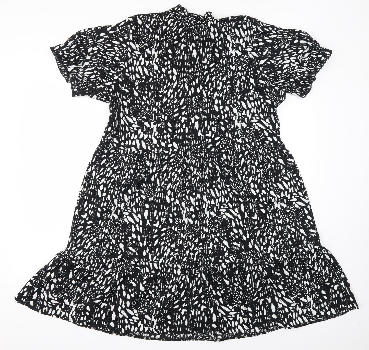 George Womens Black Animal Print  Trapeze & Swing  Size 16