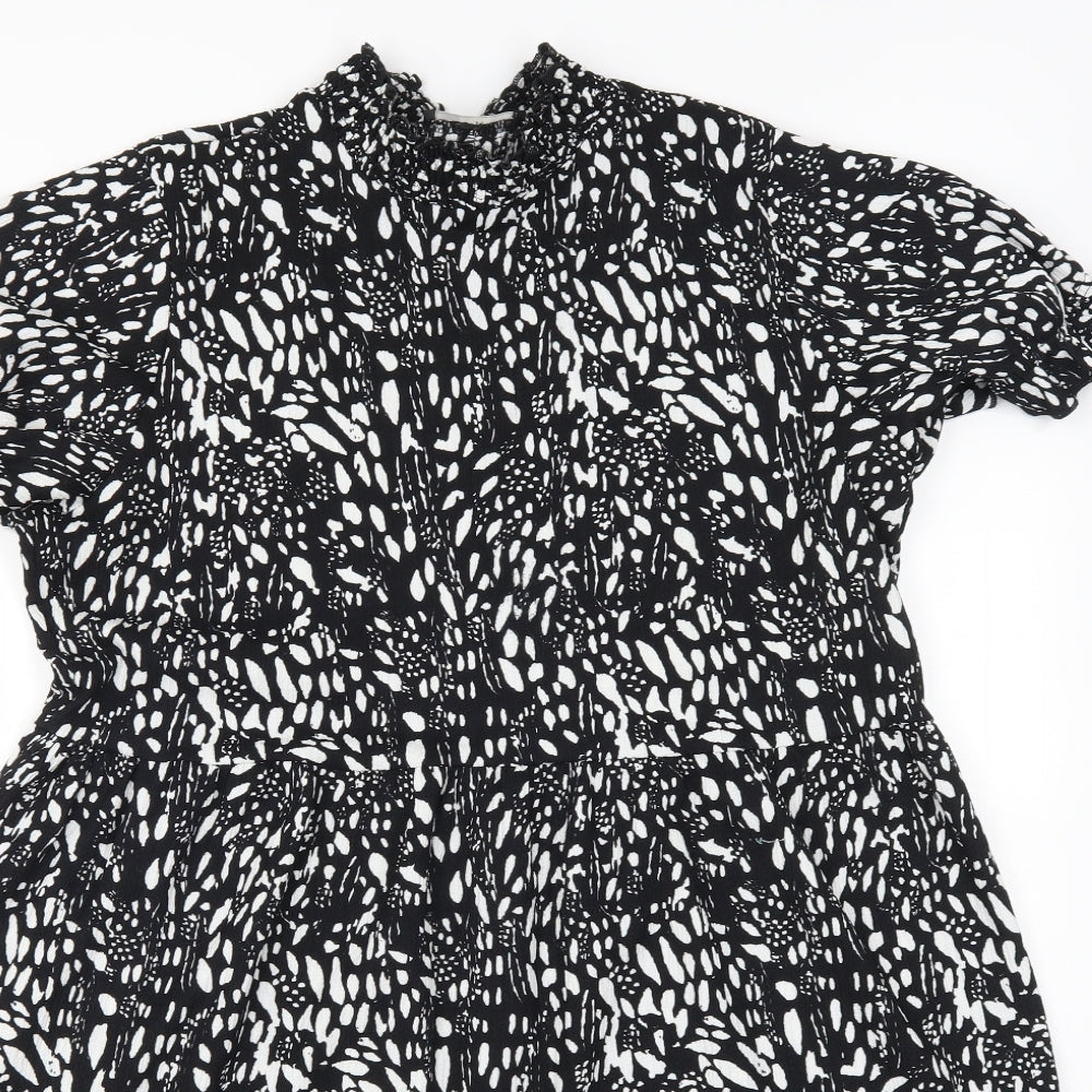 George Womens Black Animal Print  Trapeze & Swing  Size 16