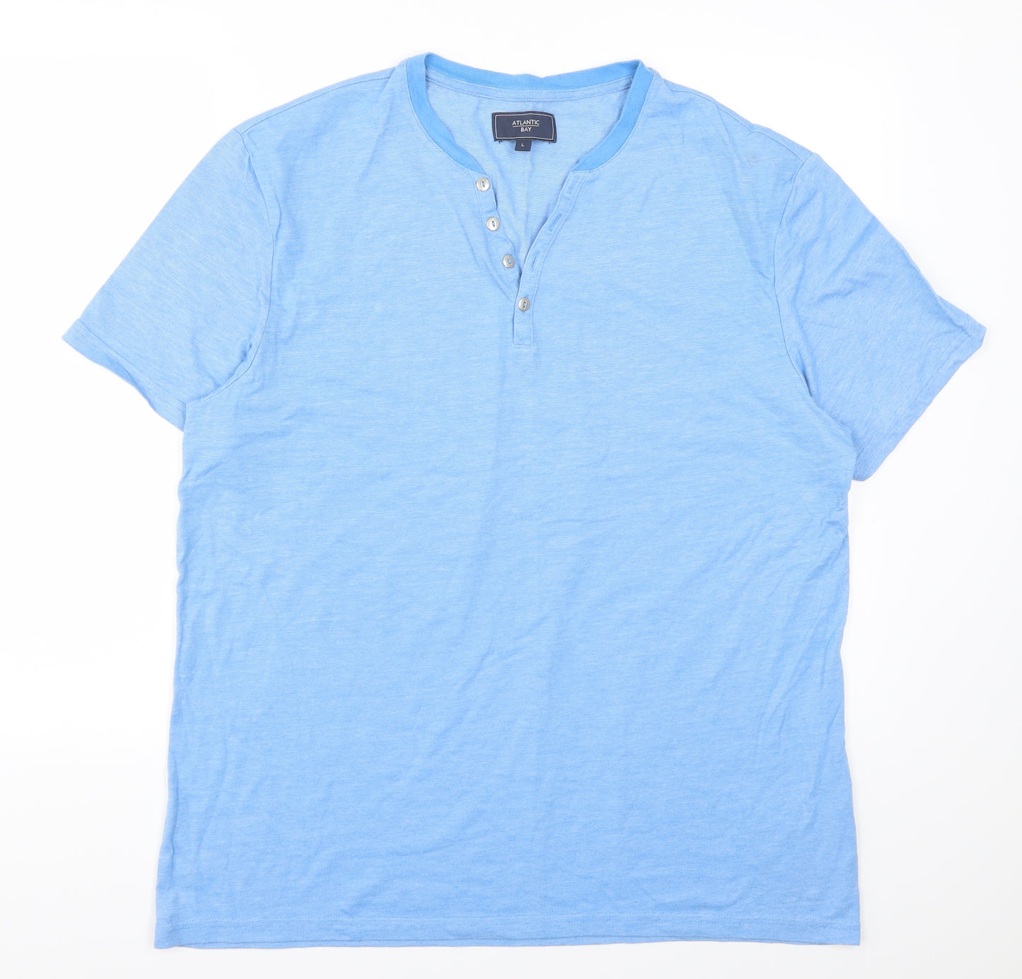 Atlantic Bay Mens Blue    T-Shirt Size L