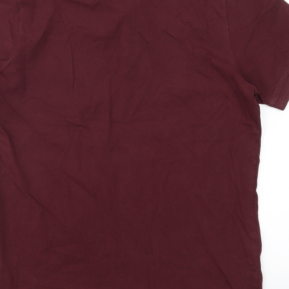 JACK & JONES Mens Red    Polo Size M  - Burgundy