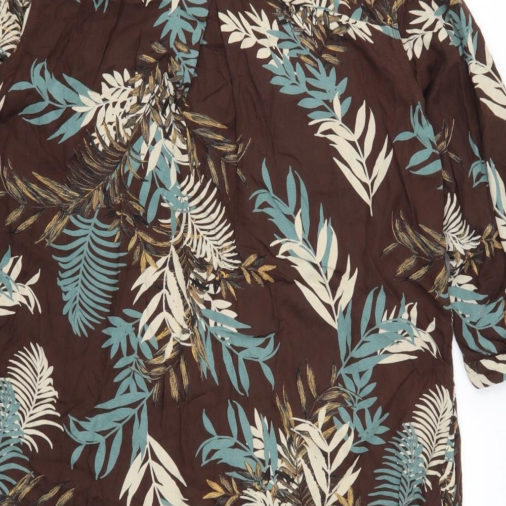 NEXT Womens Brown Animal Print  Shirt Dress  Size 16