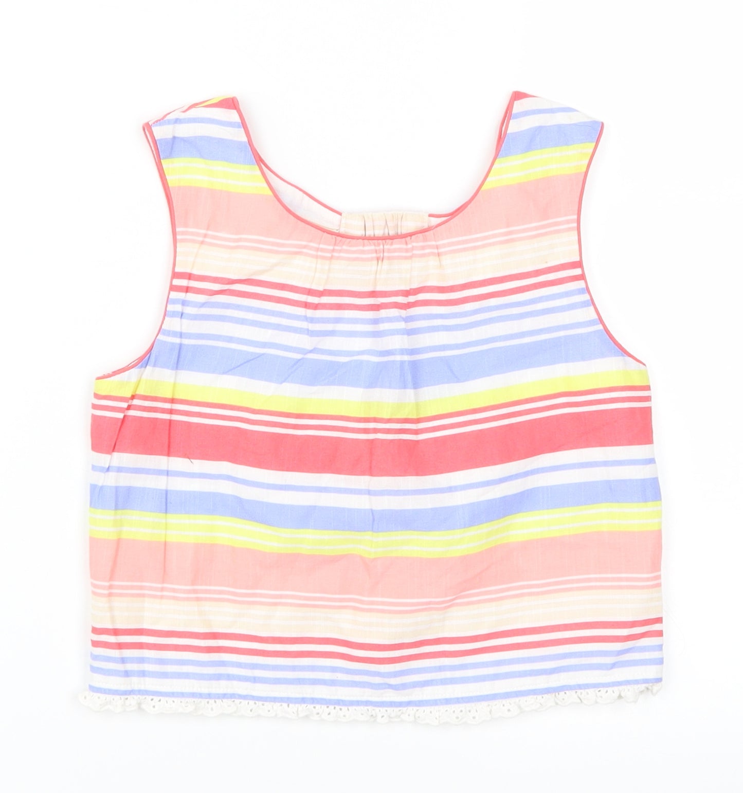 George Girls Multicoloured Striped  Cropped Tank Size 8-9 Years
