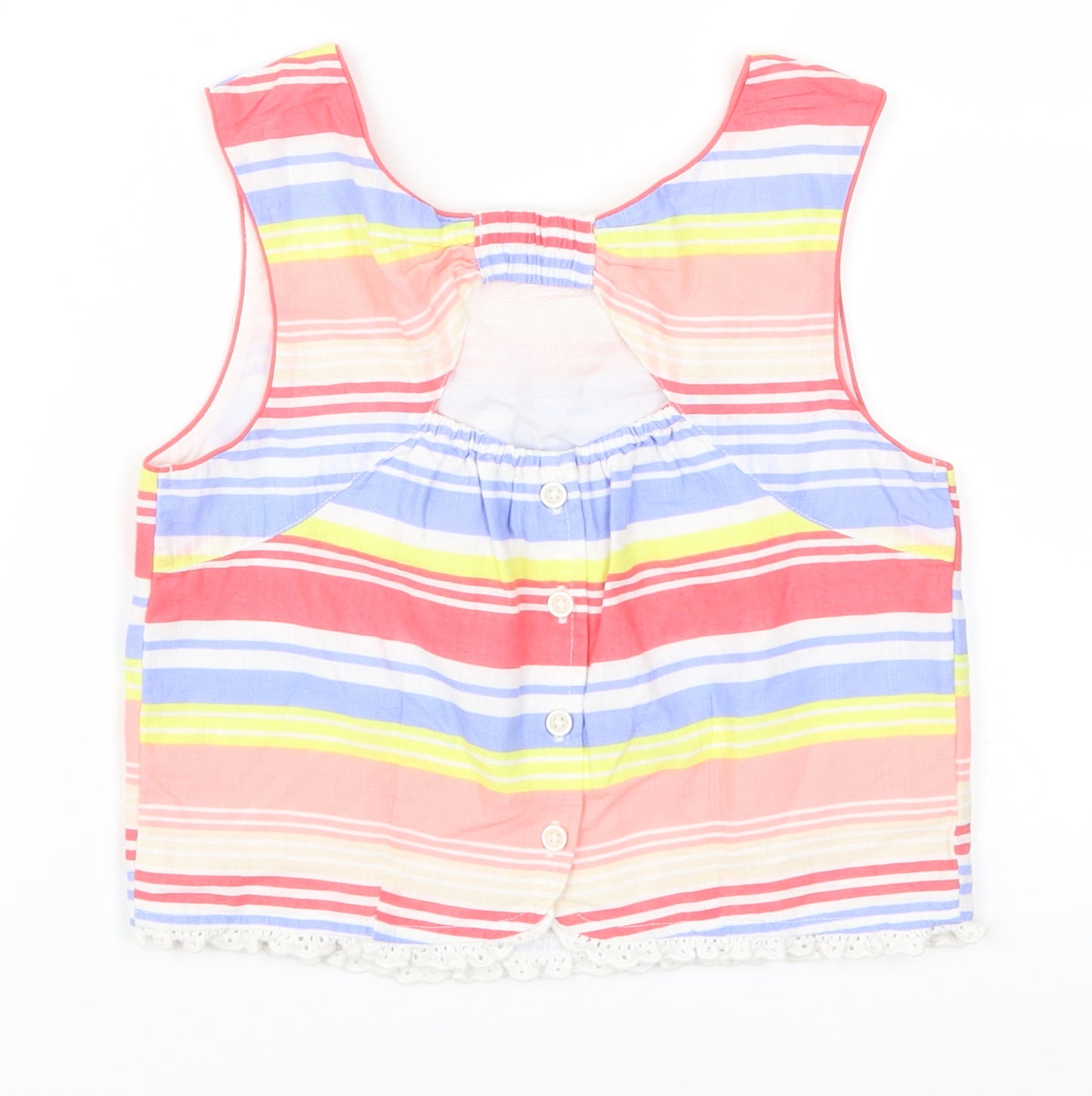 George Girls Multicoloured Striped  Cropped Tank Size 8-9 Years