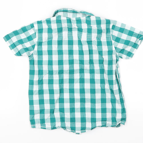George Boys Green Check  Basic Button-Up Size 3-4 Years