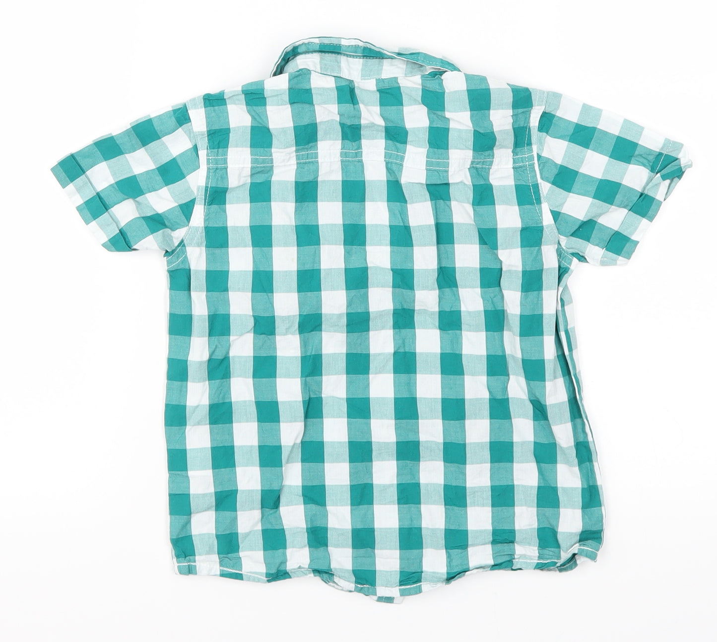 George Boys Green Check  Basic Button-Up Size 3-4 Years