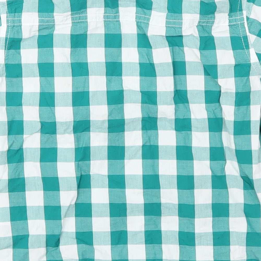 George Boys Green Check  Basic Button-Up Size 3-4 Years