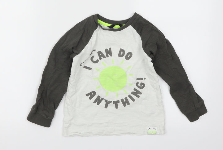 George Boys Grey   Basic  Size 4-5 Years  - I Can Do Anything