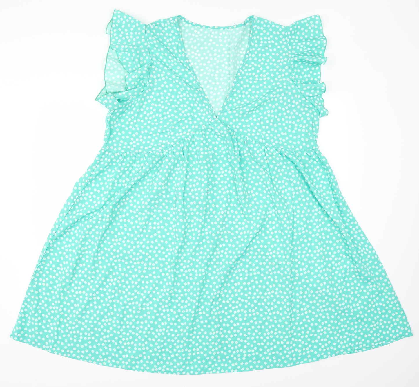SheIn Womens Green Floral  A-Line  Size XL