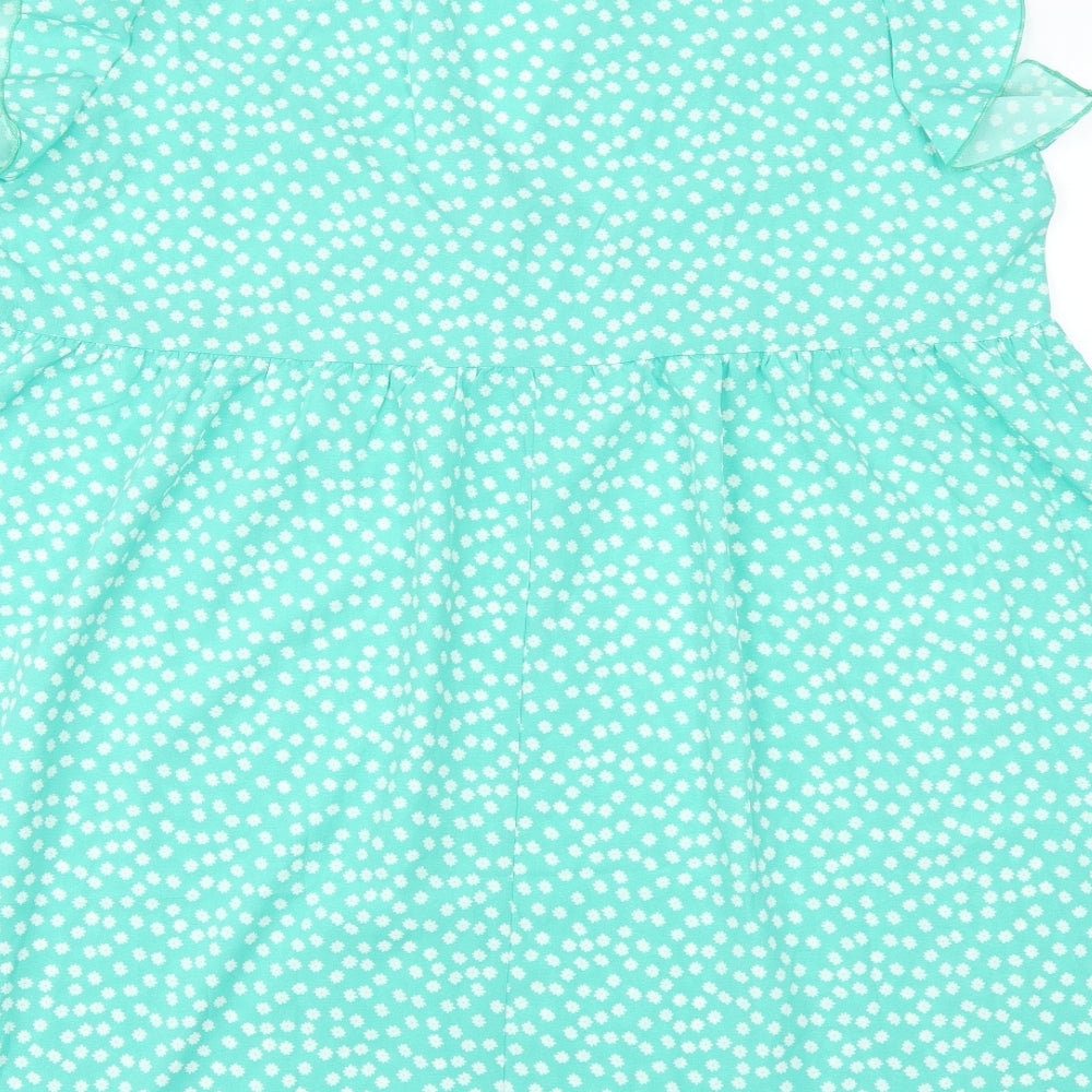 SheIn Womens Green Floral  A-Line  Size XL