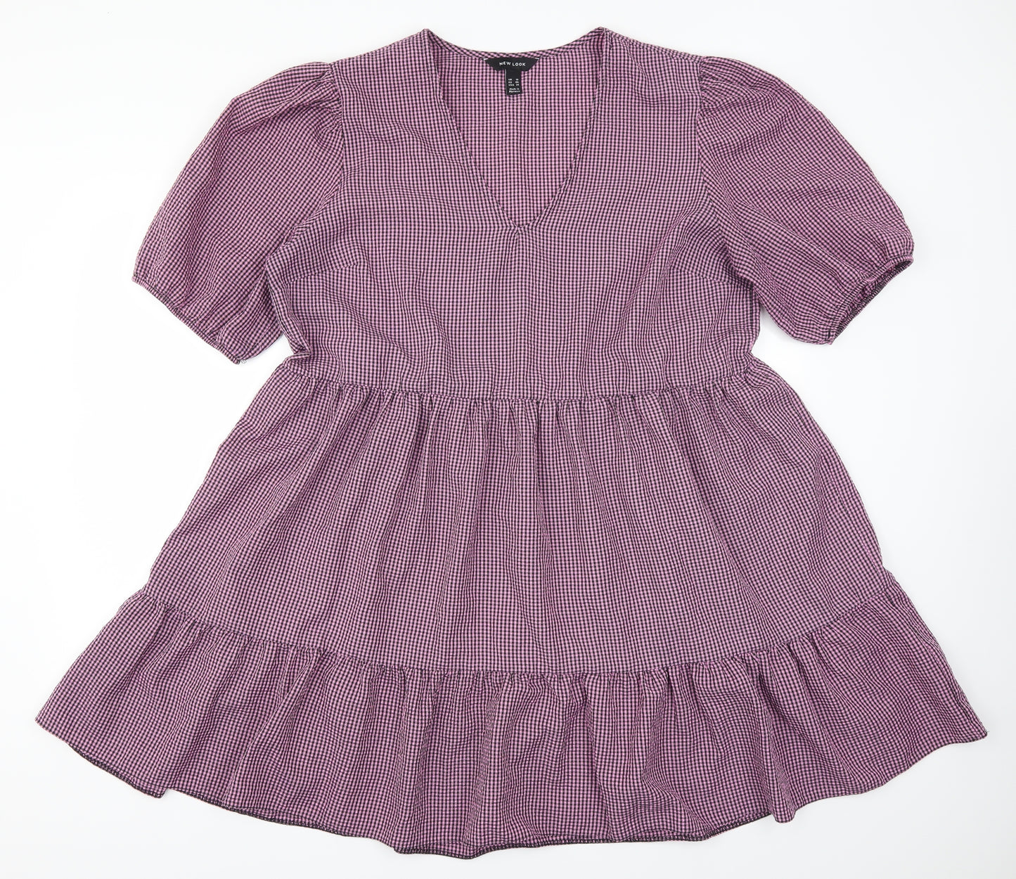New Look Womens Pink Check  Trapeze & Swing  Size 18  - Gingham