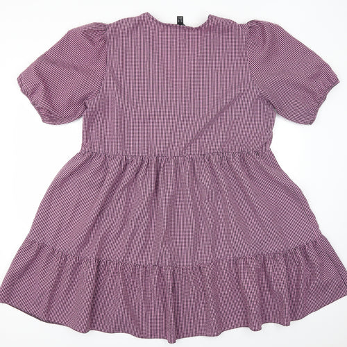 New Look Womens Pink Check  Trapeze & Swing  Size 18  - Gingham