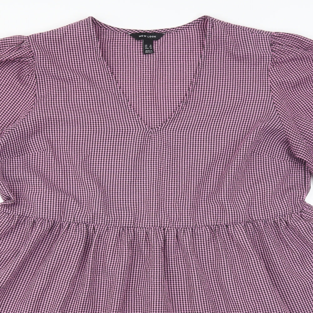 New Look Womens Pink Check  Trapeze & Swing  Size 18  - Gingham
