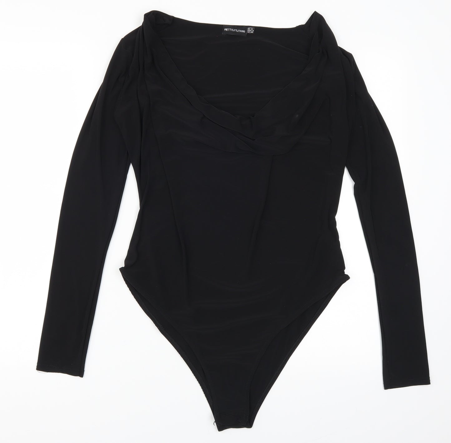 Pretty Little Thing Womens Black   Bodysuit One-Piece Size 12