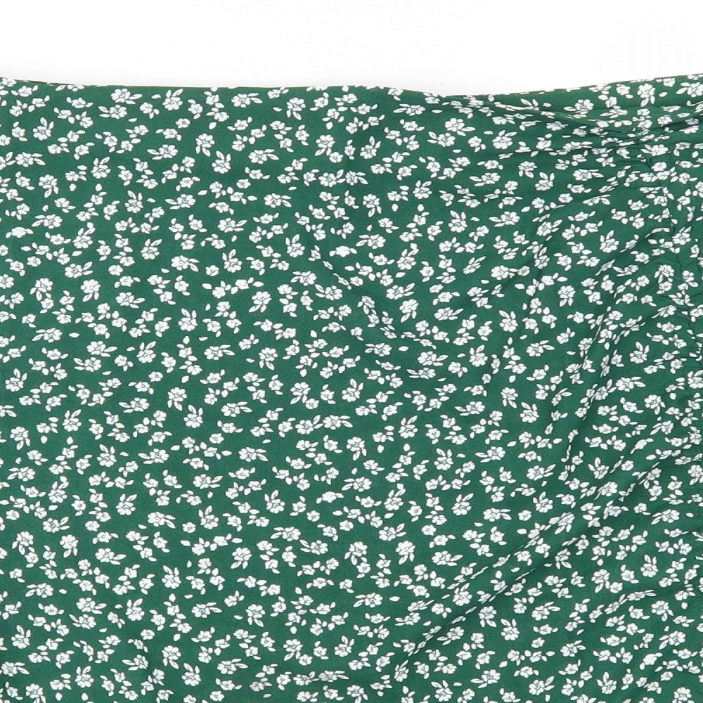 SheIn Womens Green Floral  Mini Skirt Size XL
