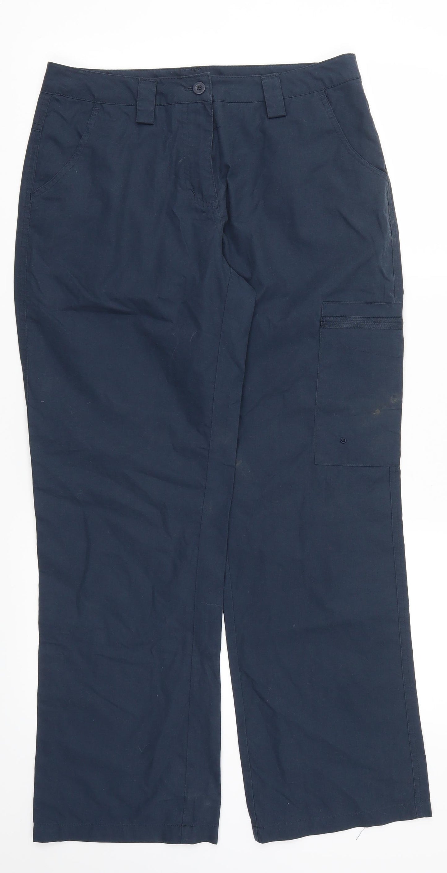 Mountain Warehouse Womens Blue   Cargo Trousers Size 8 L28 in