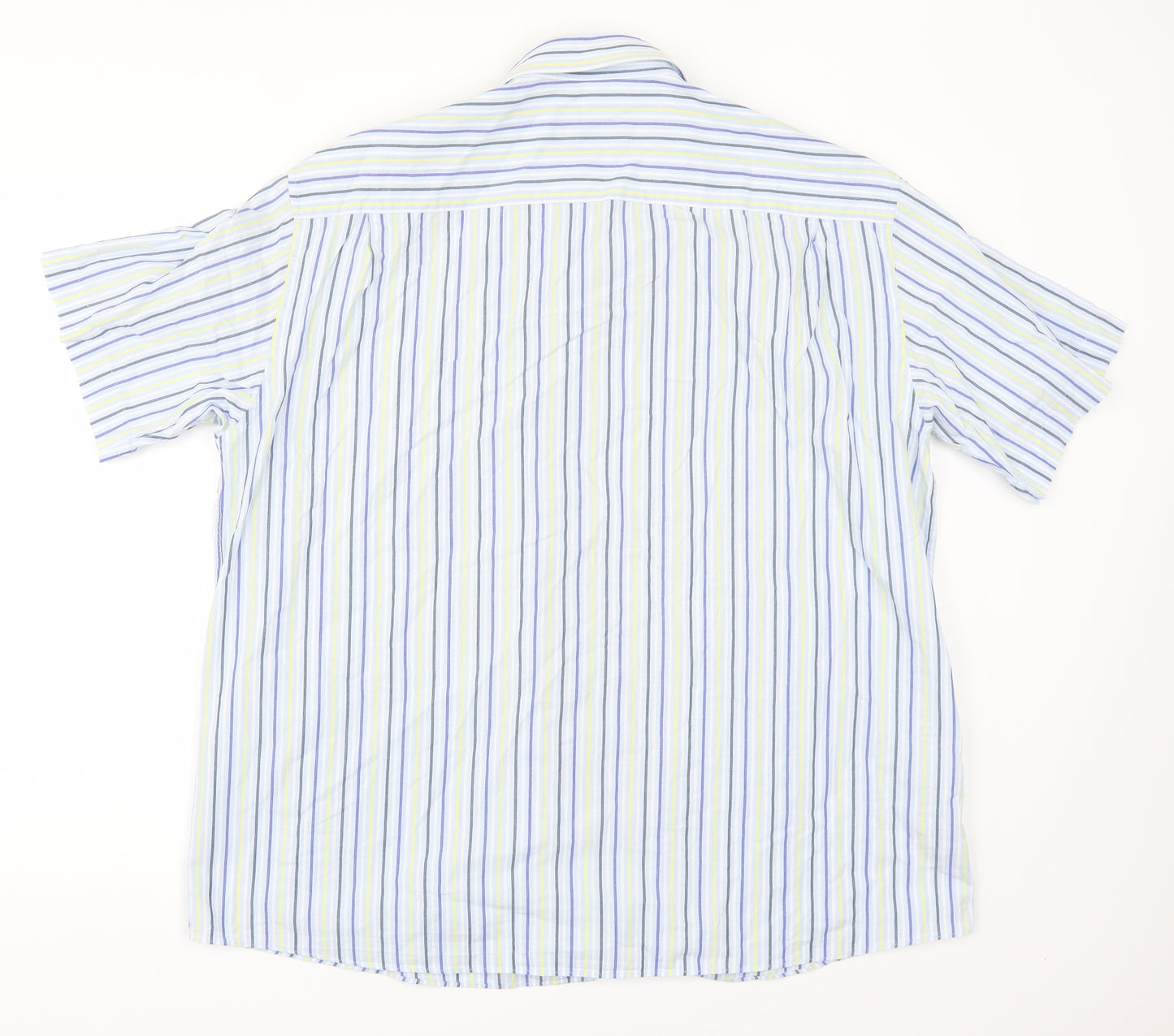 Blue Harbour Mens Blue Striped   Button-Up Size XL