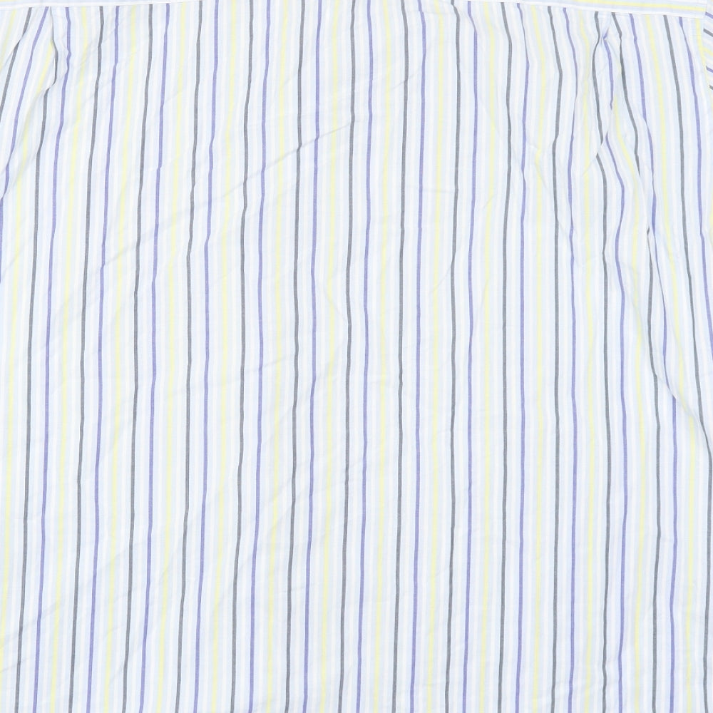 Blue Harbour Mens Blue Striped   Button-Up Size XL