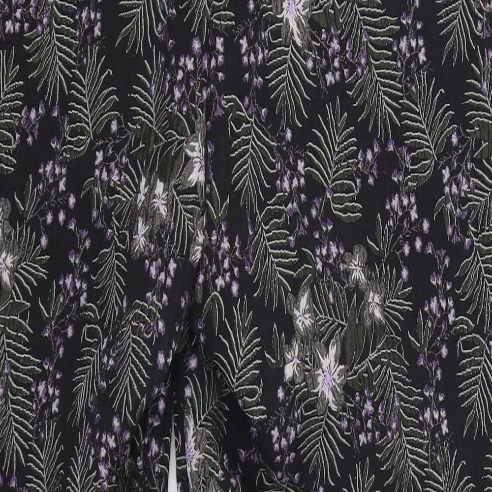 NEXT Womens Purple Floral  Carpenter Trousers Size 18 L26 in