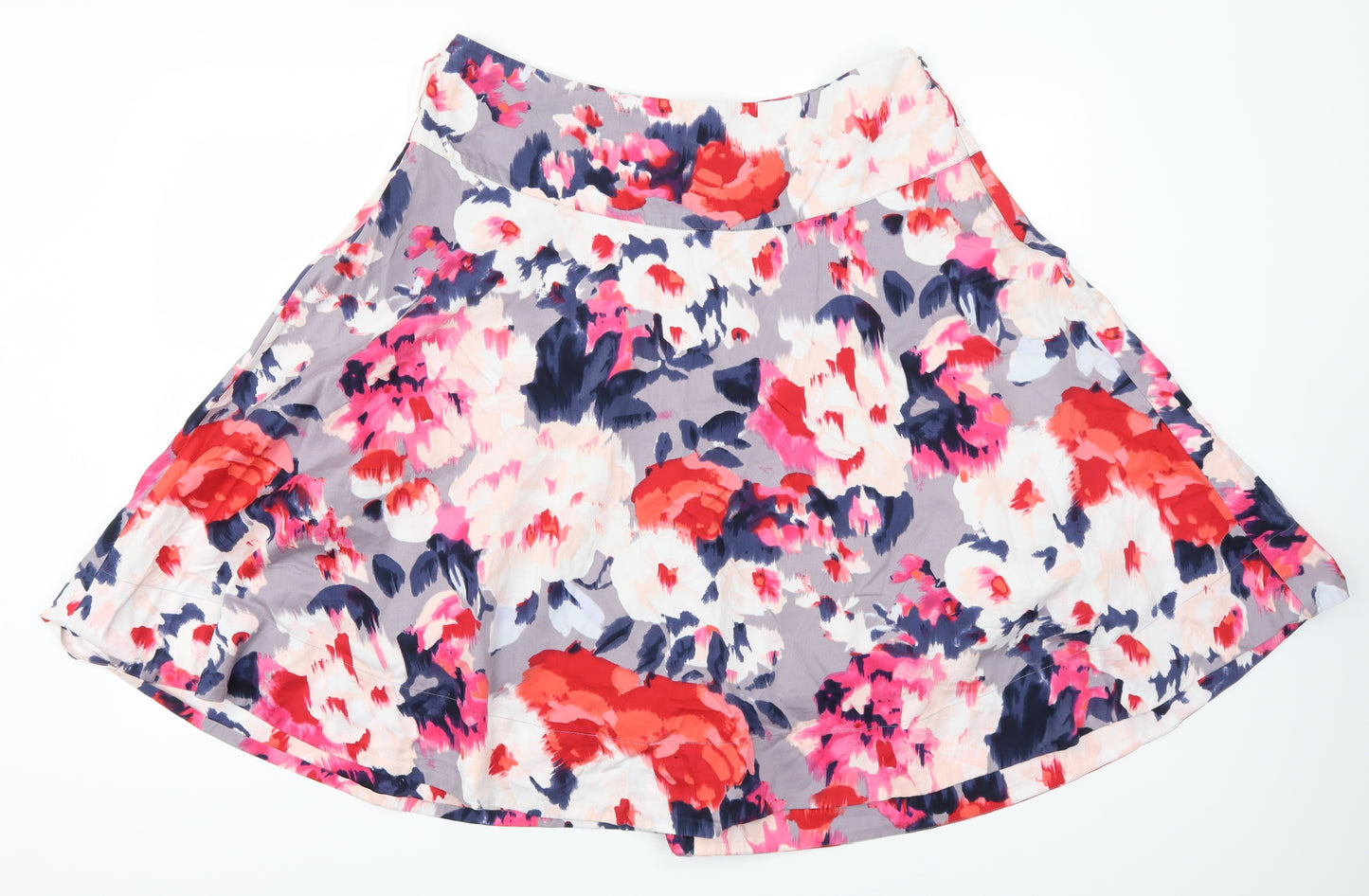 Monsoon Womens Pink Floral  Skater Skirt Size 18  - Grey