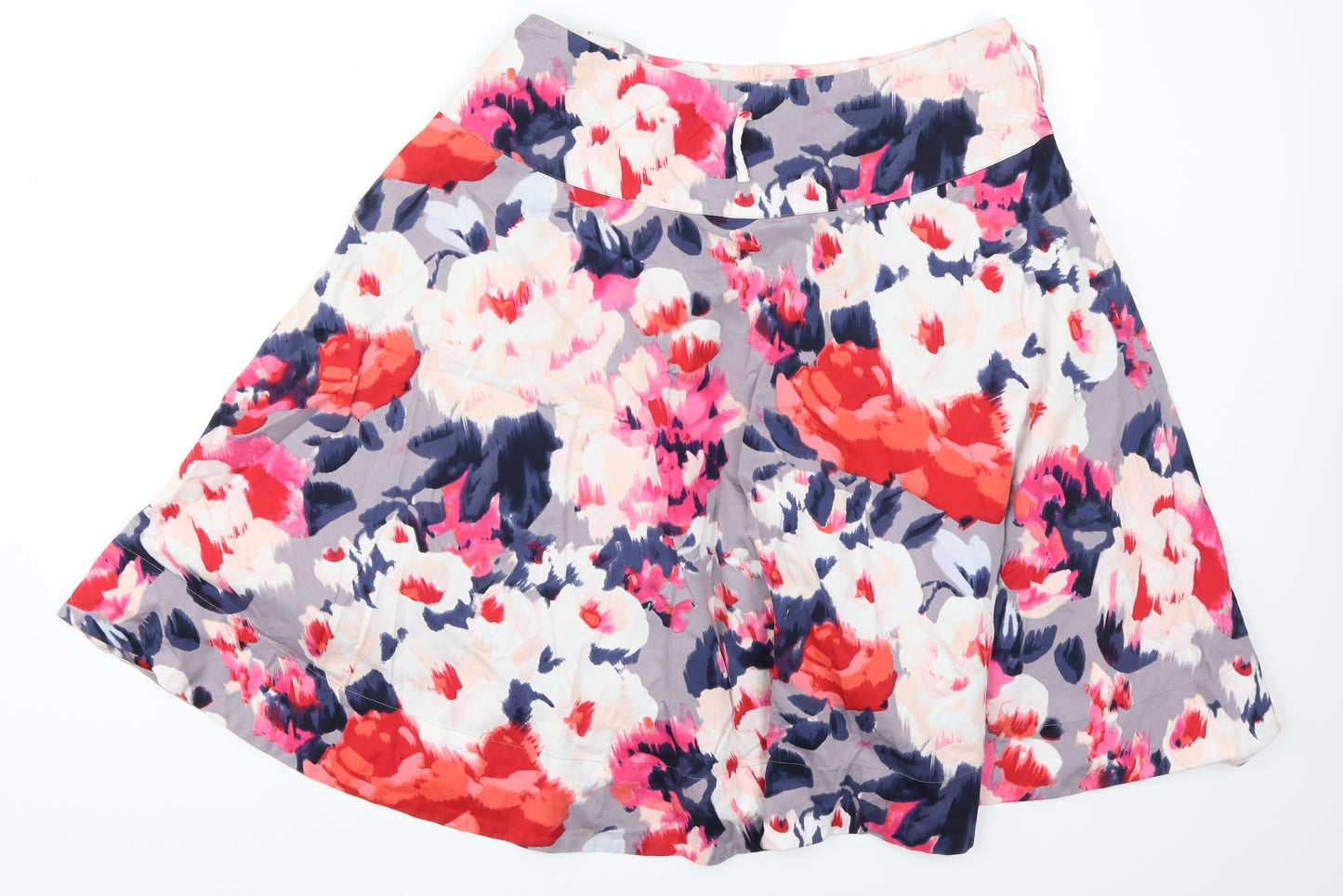 Monsoon Womens Pink Floral  Skater Skirt Size 18  - Grey