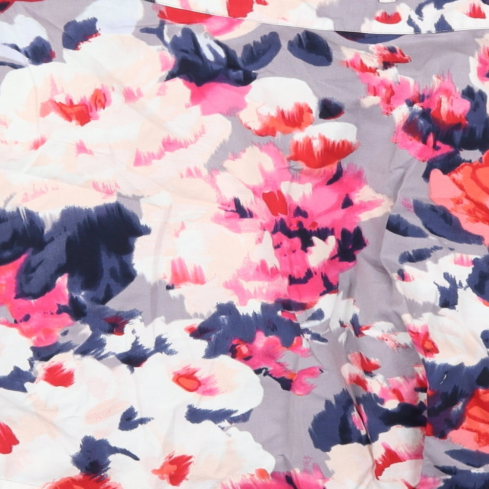 Monsoon Womens Pink Floral  Skater Skirt Size 18  - Grey