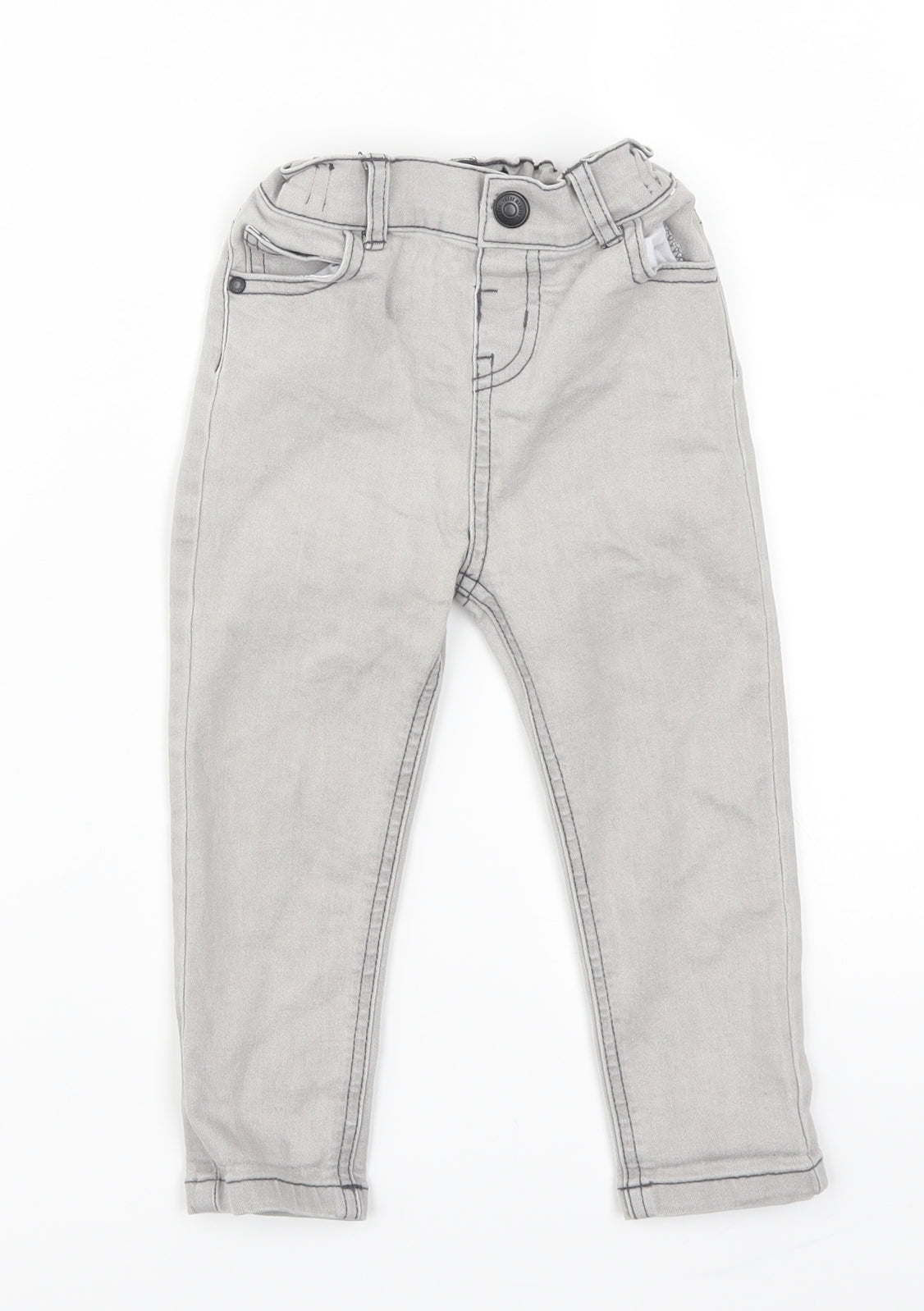 Denim Co Boys Grey  Denim Cargo Jeans Size 18-24 Months