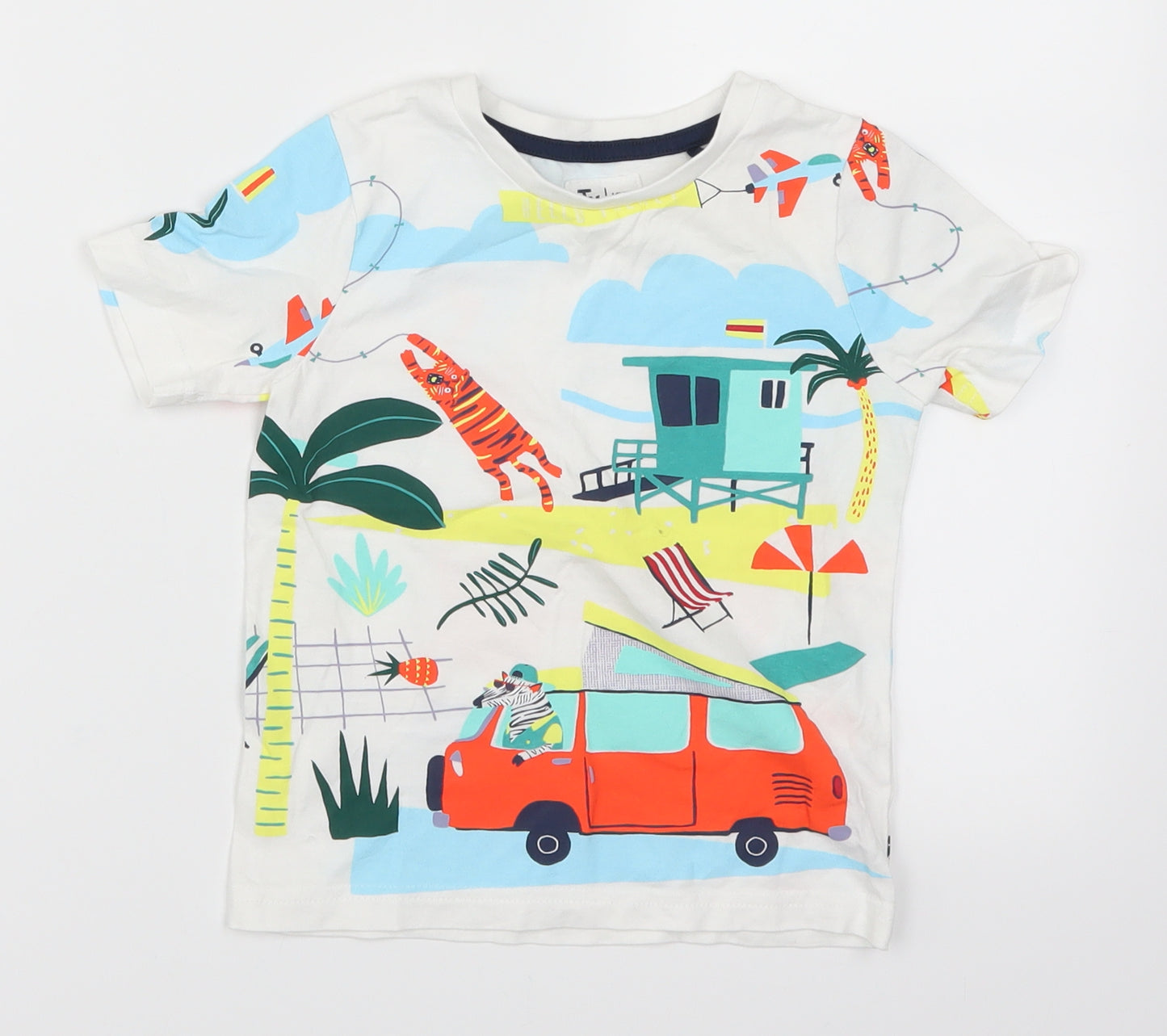 TU Baby Multicoloured   Basic T-Shirt Size 18-24 Months  - Animal Beach