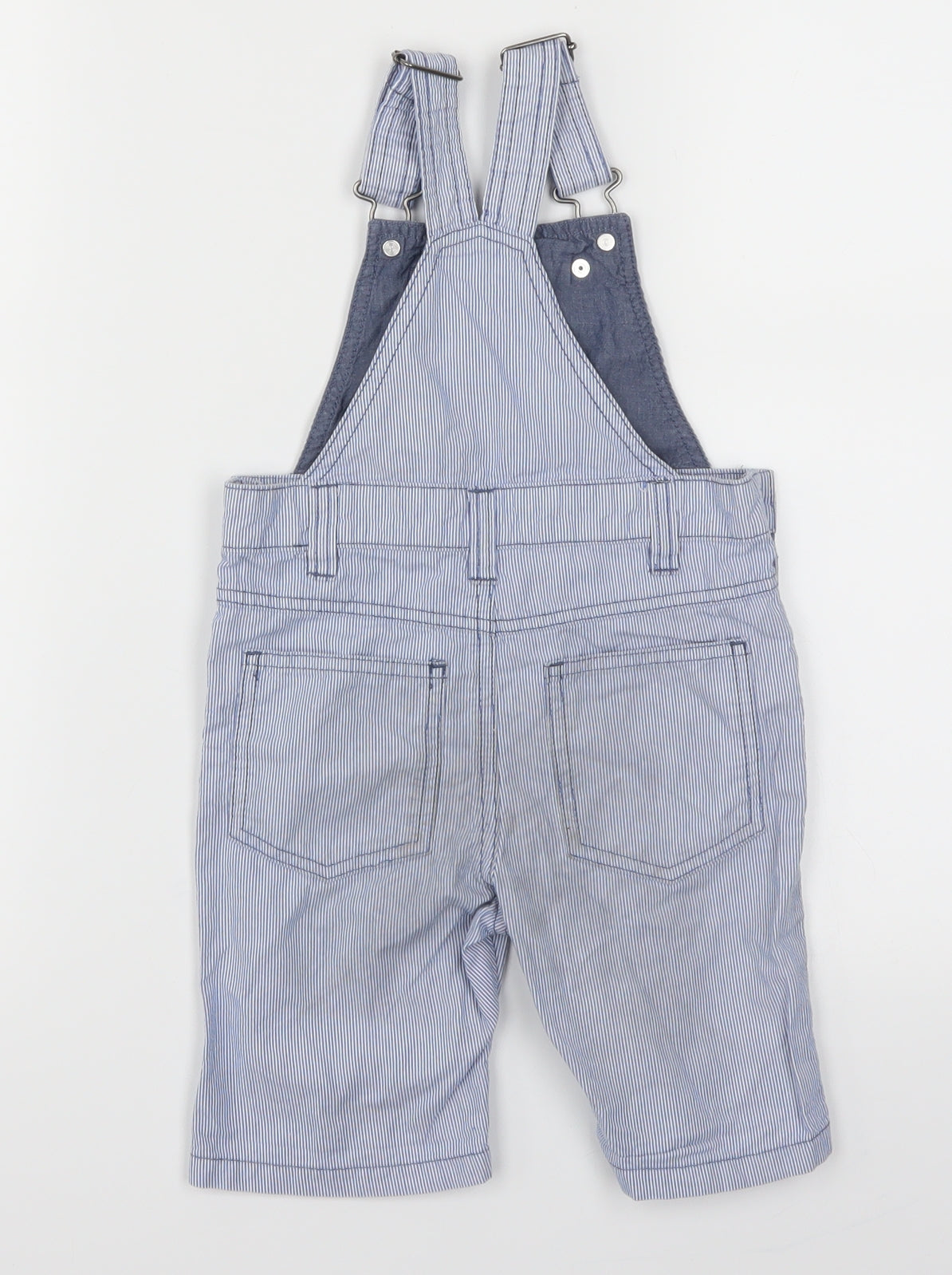 NEXT Boys Blue Striped  Dungarees Trousers Size 2-3 Years