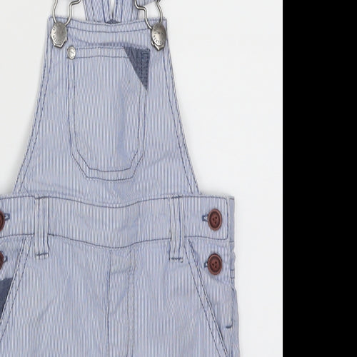 NEXT Boys Blue Striped  Dungarees Trousers Size 2-3 Years