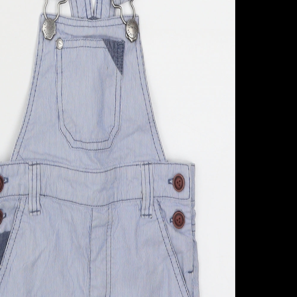 NEXT Boys Blue Striped  Dungarees Trousers Size 2-3 Years
