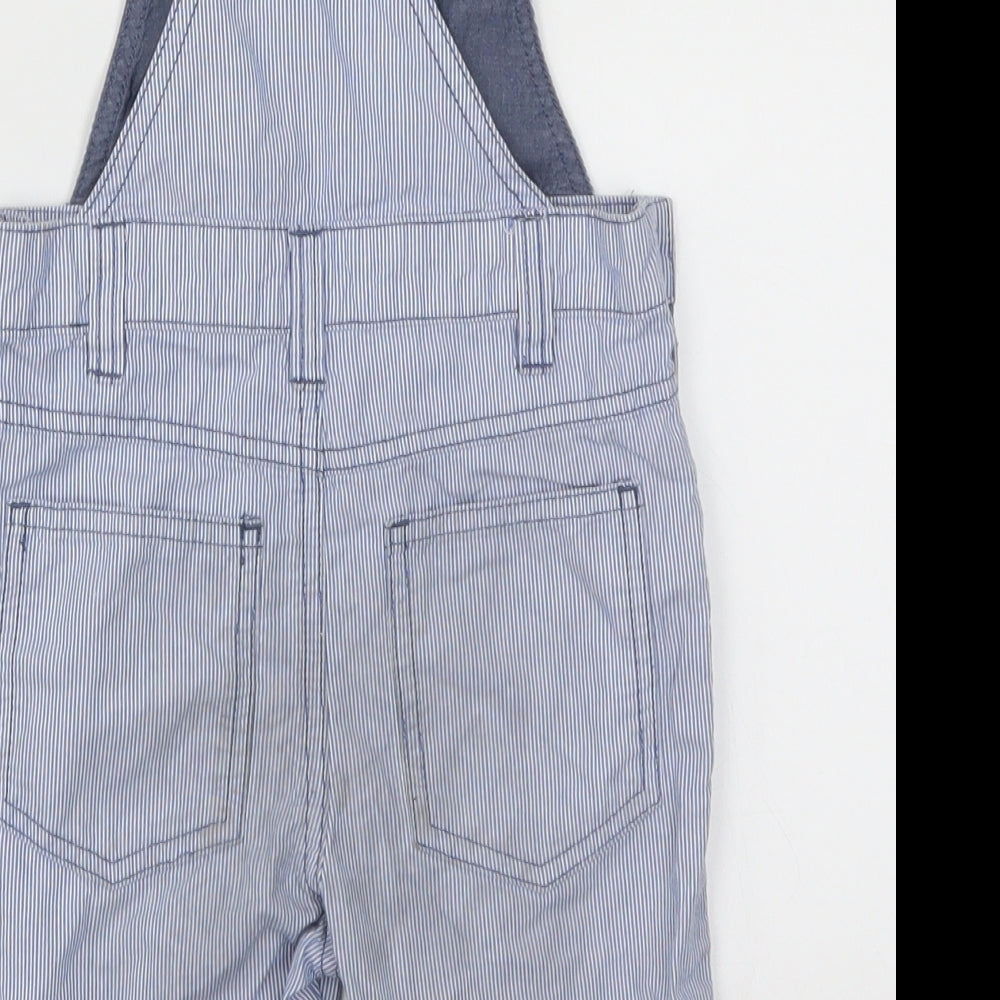 NEXT Boys Blue Striped  Dungarees Trousers Size 2-3 Years