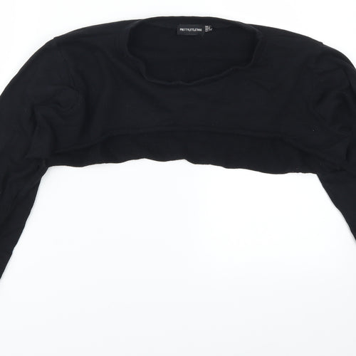 Pretty Little Thing Womens Black   Pullover Sweatshirt Size 8  - Cropped