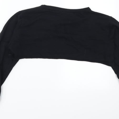Pretty Little Thing Womens Black   Pullover Sweatshirt Size 8  - Cropped