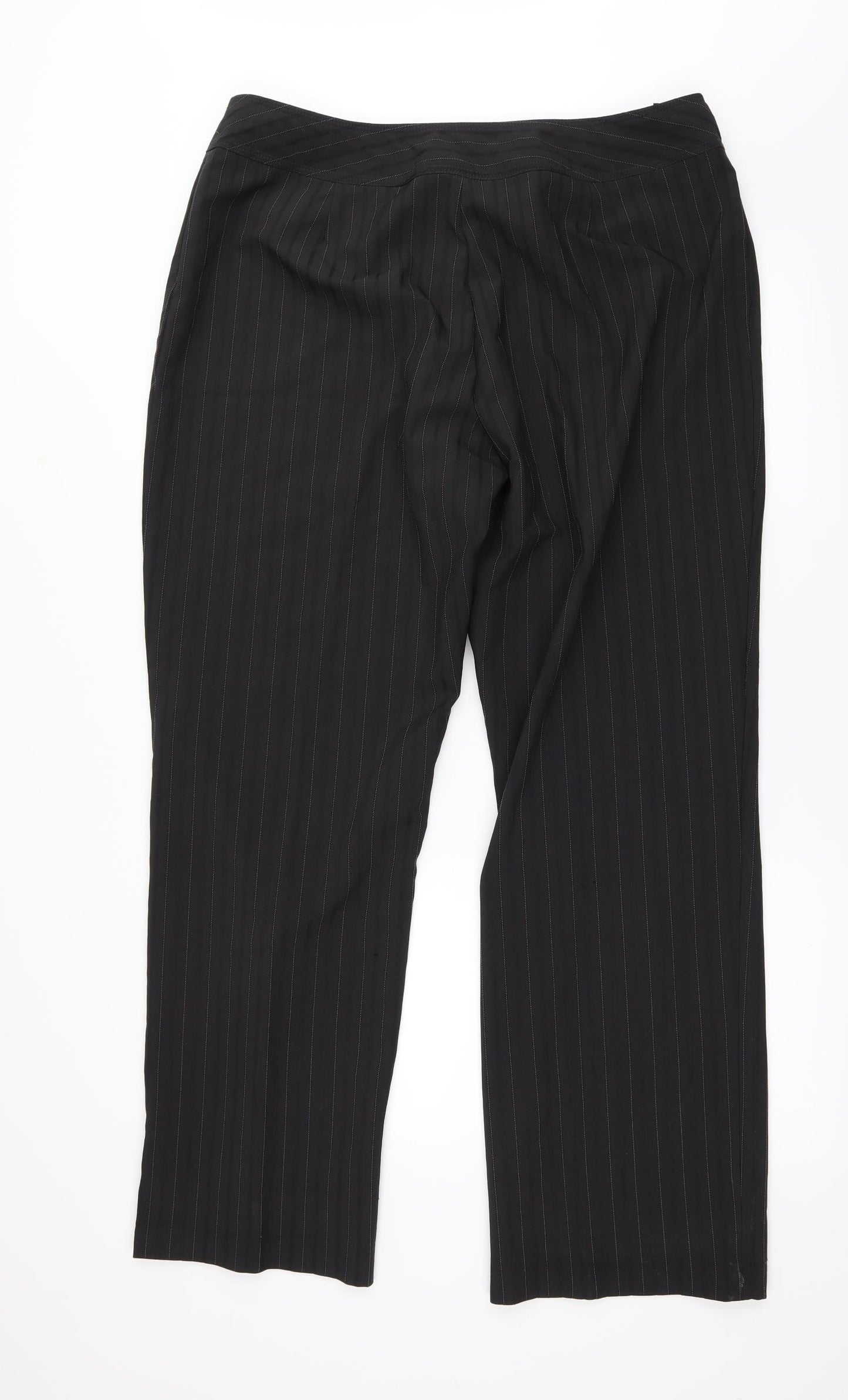 Bonmarché Womens Black Striped  Trousers  Size 28 L32 in