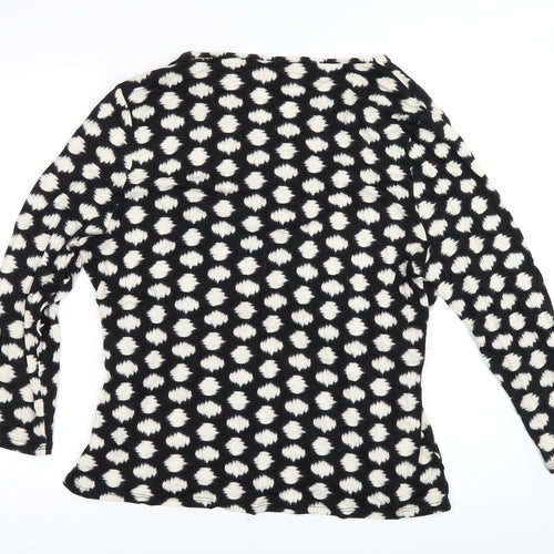 CC Womens Black Polka Dot  Basic Blouse Size XL