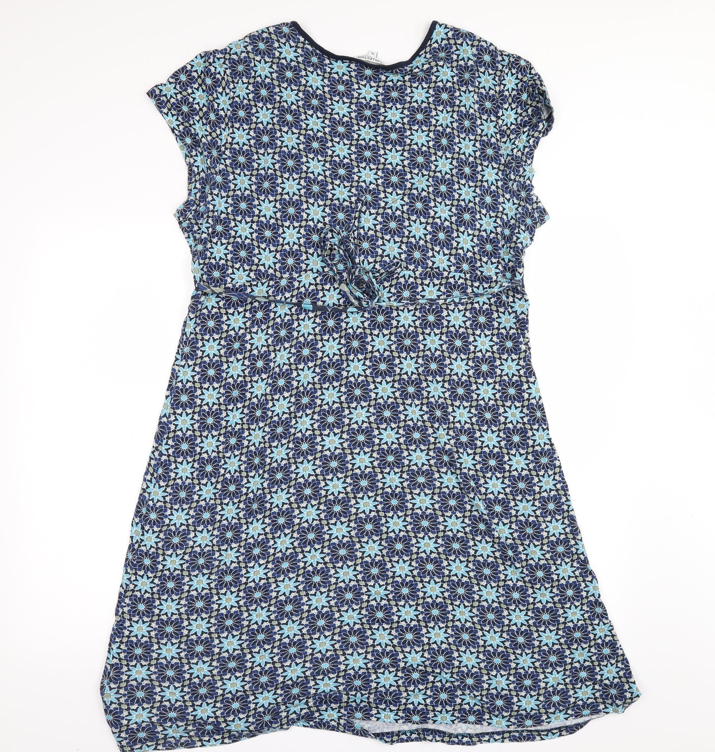 Debenhams Womens Beige Floral  A-Line  Size 16